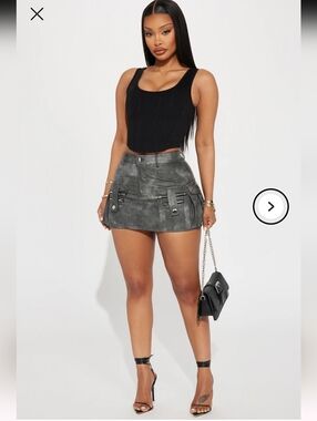 Faux Leather Mini Skirt